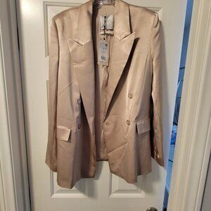 MNG SATIN-FINISH BLAZER